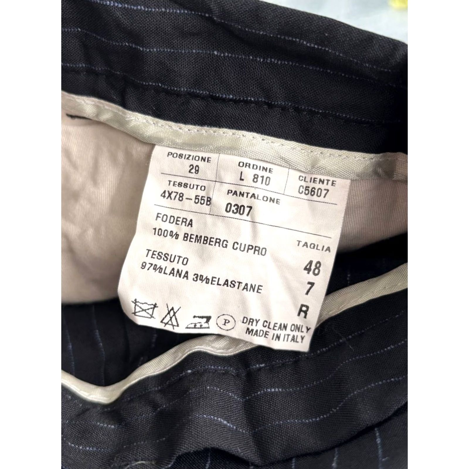Romeo Gigli Romeo Gigli Pants Womens Size 36 Black Striped Bemberg Cupro Casual Straight Leg Size 34" / US 12 / IT 48 - 5 Thumbnail
