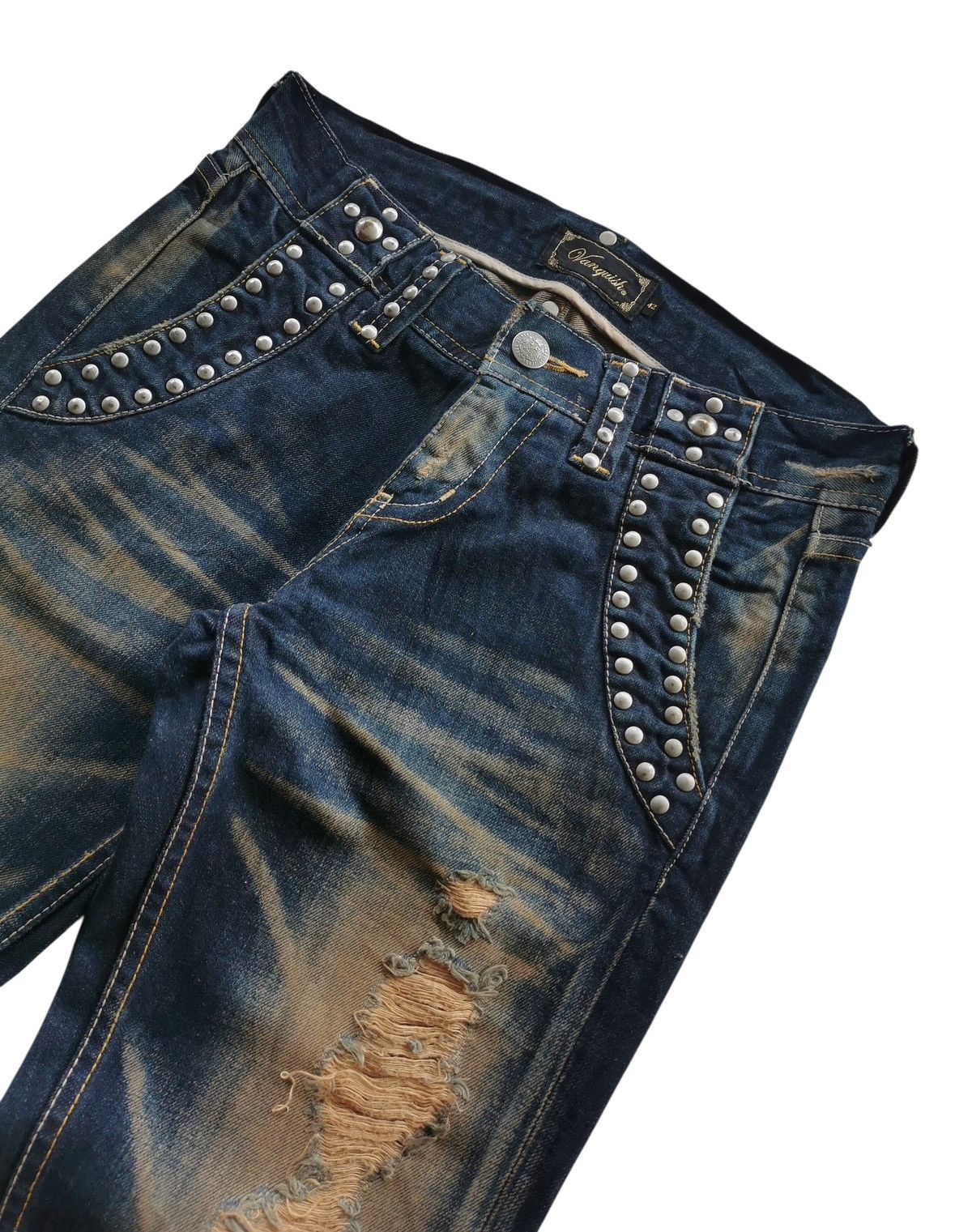 Vanquish Vanquish Studded Flare Mudwash Jeans - Size 30 Size US 30 / EU 46 - 3 Thumbnail