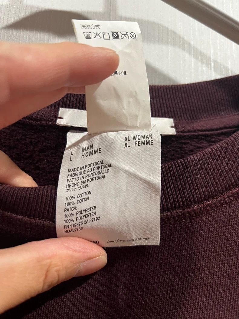 Helmut Lang Helmut Lang size LBurgundy long-sleeved side logo hoodie 25 Size US L / EU 52-54 / 3 - 4 Thumbnail