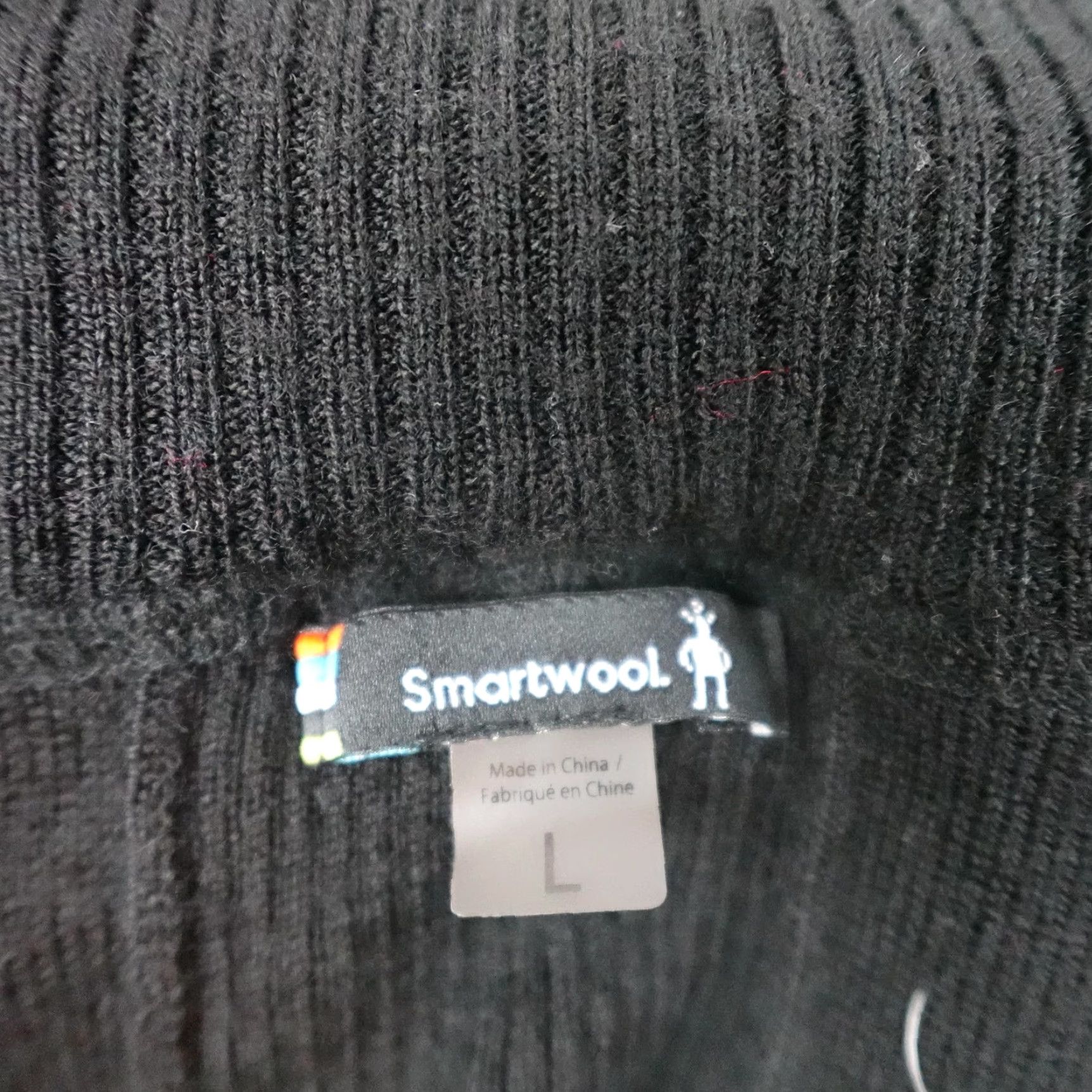 Smartwool Jacket Womens Large Black Hooded Wool Full Zip