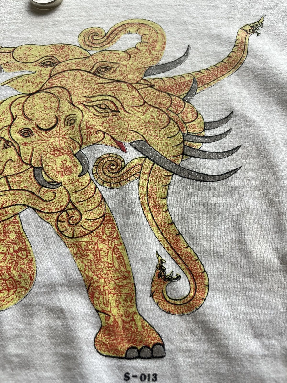 Vintage Vintage Elephant Five Heads Thailand Artwork design Size US L / EU 52-54 / 3 - 7 Thumbnail