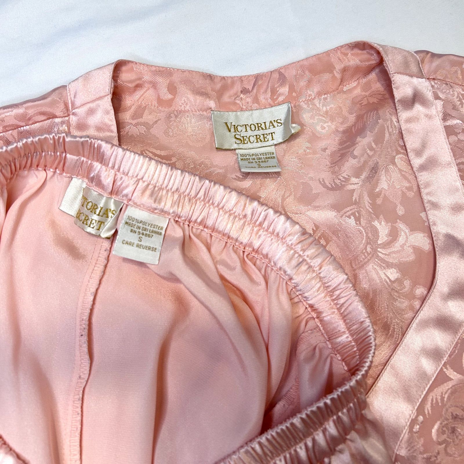 Victoria's Secret Vintage 80s Victoria's Secret Silky Pajama Set Size S Size S / US 4 / IT 40 - 4 Thumbnail