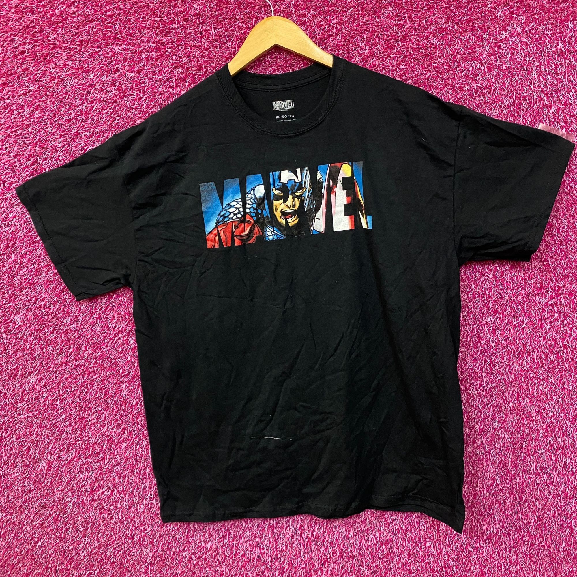 Marvel Comics Marvel Logo Captain America Steve Rogers Super Hero T-Shirt Size US XL / EU 56 / 4 - 3 Thumbnail
