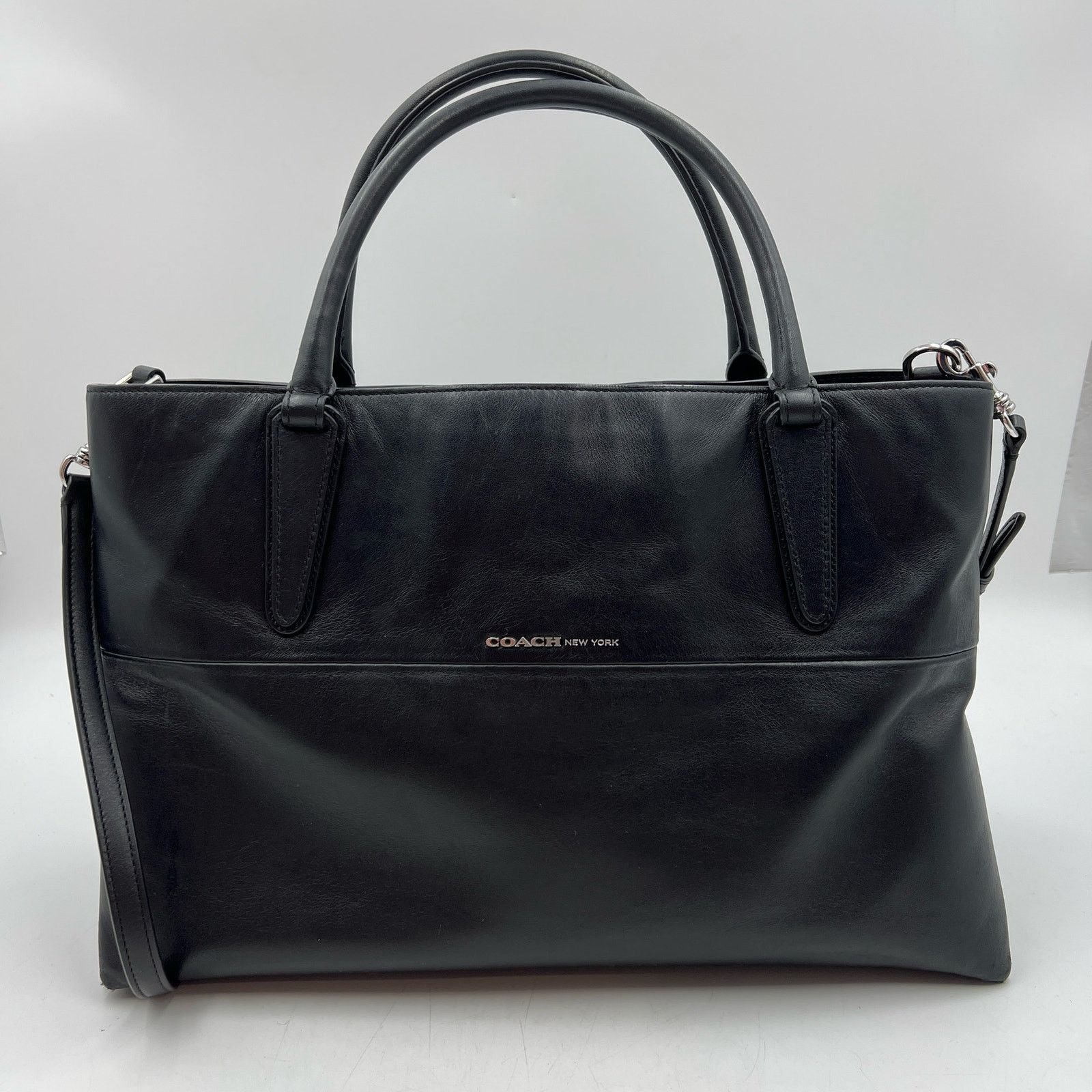 Coach Coach Soft Borough Bag Leather 32291 Handbag Black Size ONE SIZE - 12 Thumbnail