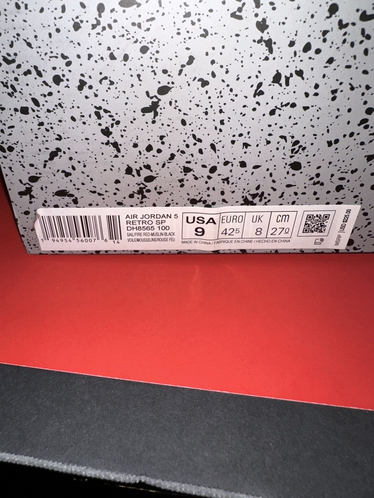 Jordan Brand × Off-White Jordan Air Jordan 5 SP Off-White Sail Sneakers DH8565-100 Size US 9 / EU 42 - 6 Thumbnail
