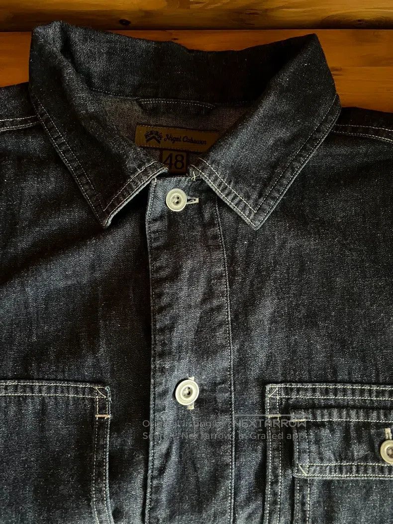 Nigel Cabourn Nigel Cabourn Blue and dye patchwork work shirt Size US M / EU 48-50 / 2 - 9 Thumbnail