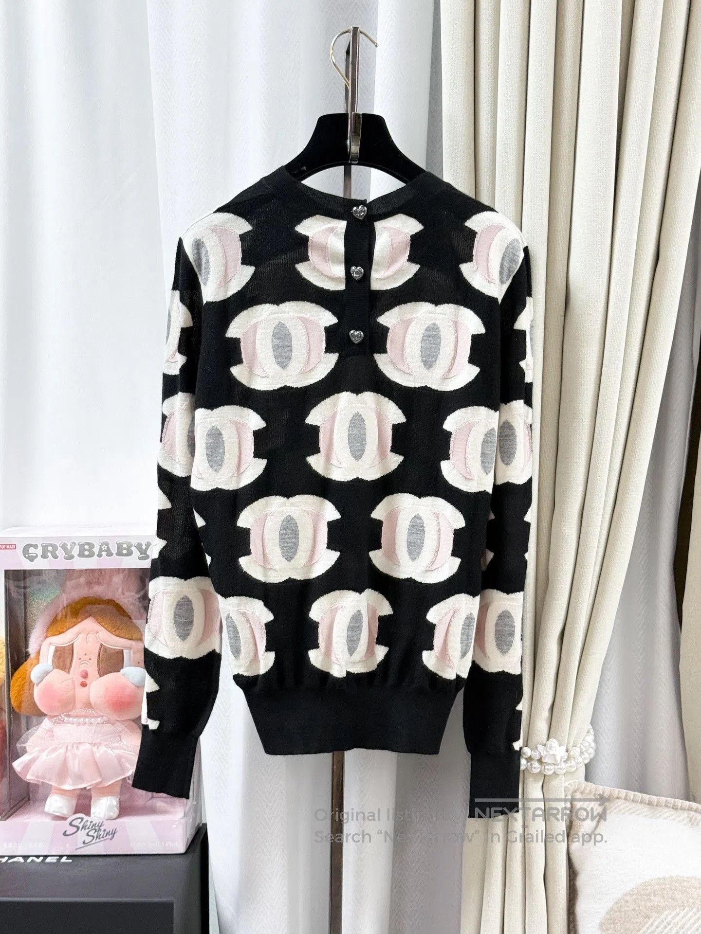 Chanel Chanel Black Double C Logo Knit Top. Size S / US 4 / IT 40 - 2 Thumbnail