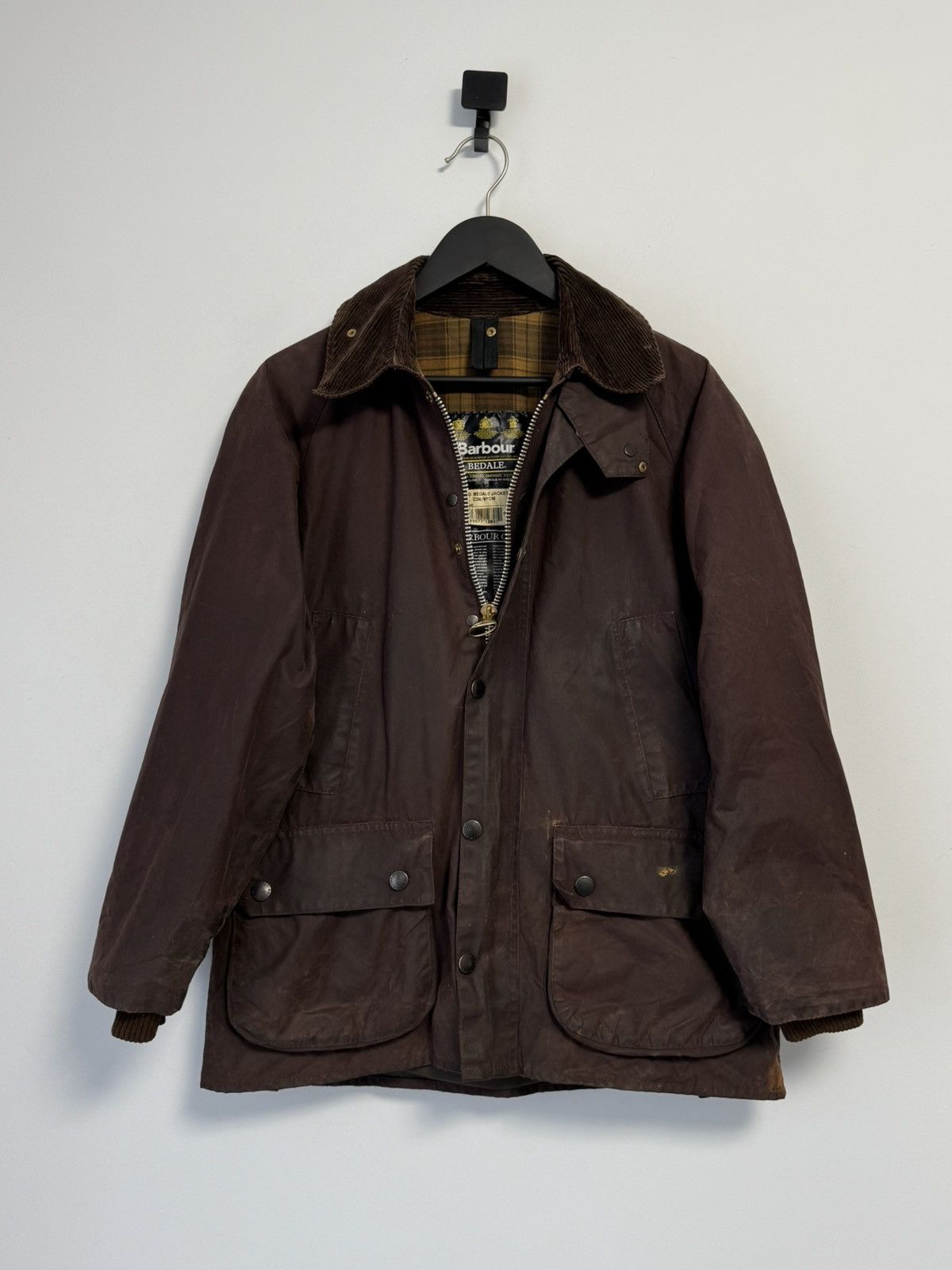 Barbour Vintage Barbour Bedale Wax Jacket Brown C38 England A103 Size US M / EU 48-50 / 2 - 1 Thumbnail