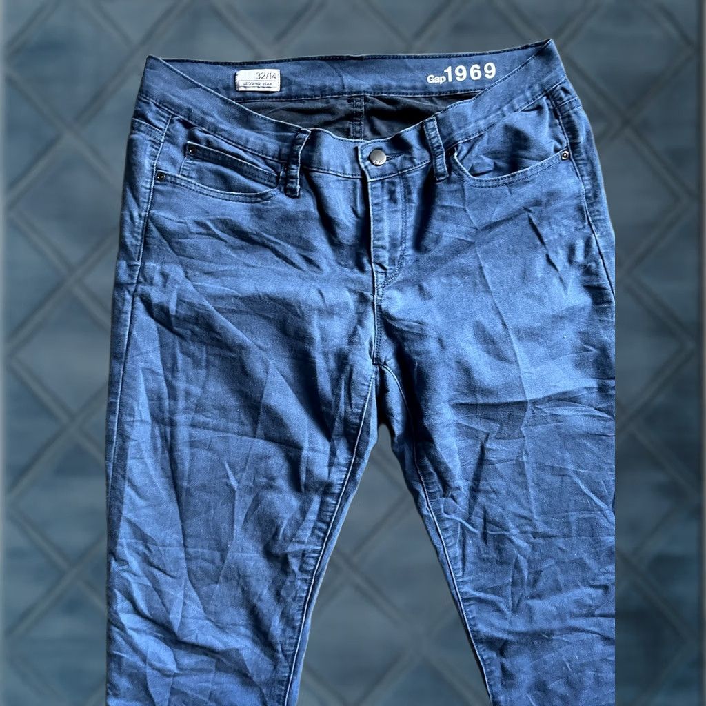 Gap Gap Jean Womens Size 32/14 Blue Denim Legging Distressed Skinny Stretch Size 36" / US 14 / IT 50 - 1 Thumbnail