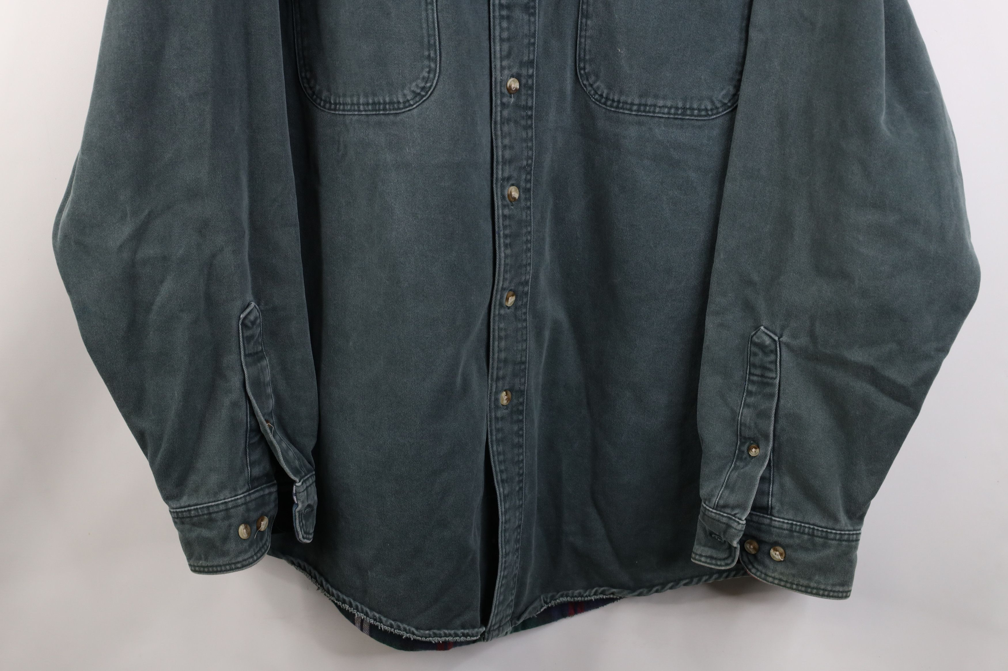 Eddie Bauer Vintage 90s Eddie Bauer Flannel Lined Shirt Jacket Jac Shirt Size US L / EU 52-54 / 3 - 3 Thumbnail