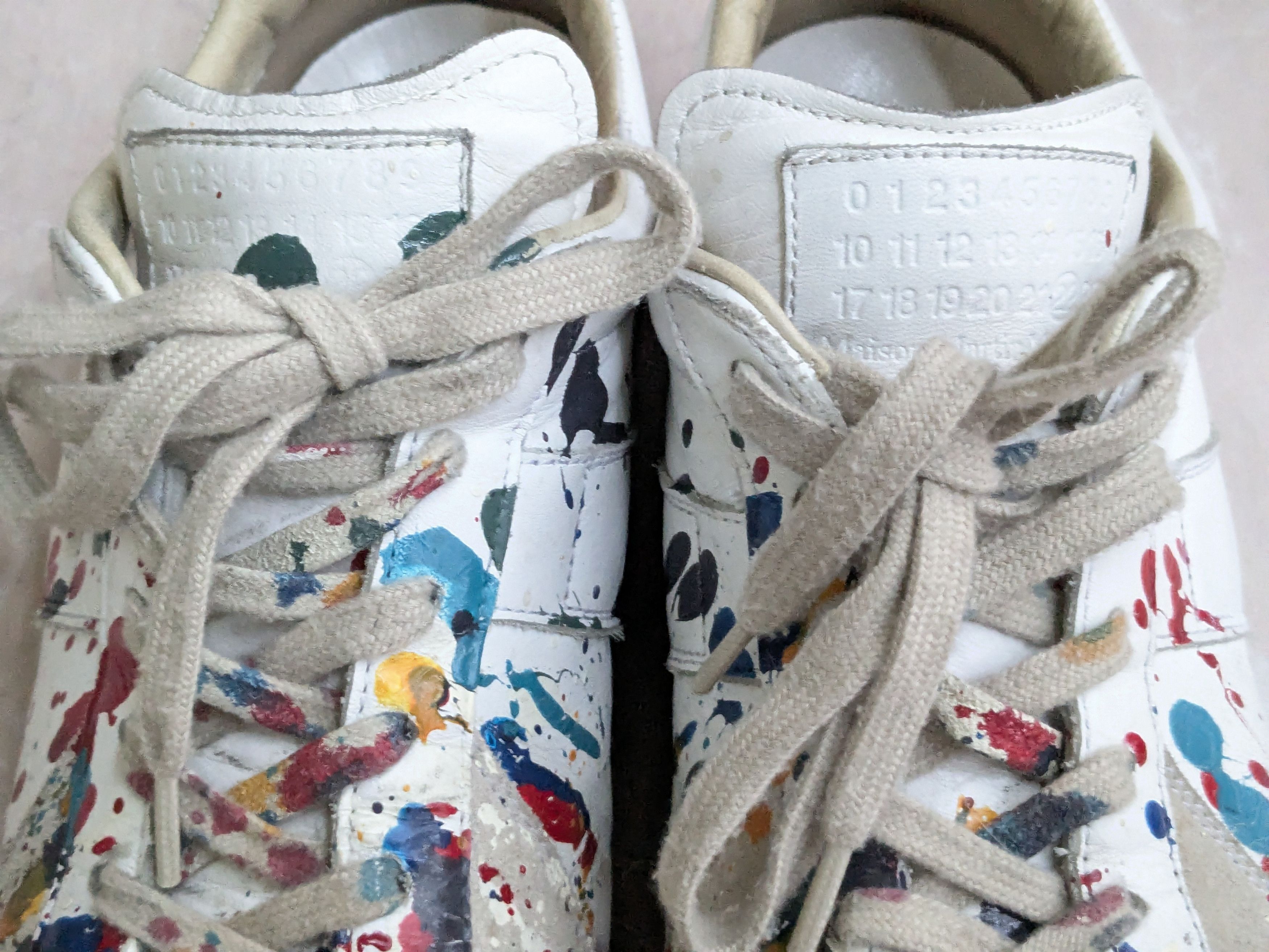 Maison Margiela Maison Margiela GAT Replica White Paint Splatter 9 42 Low Size US 9 / EU 42 - 5 Thumbnail