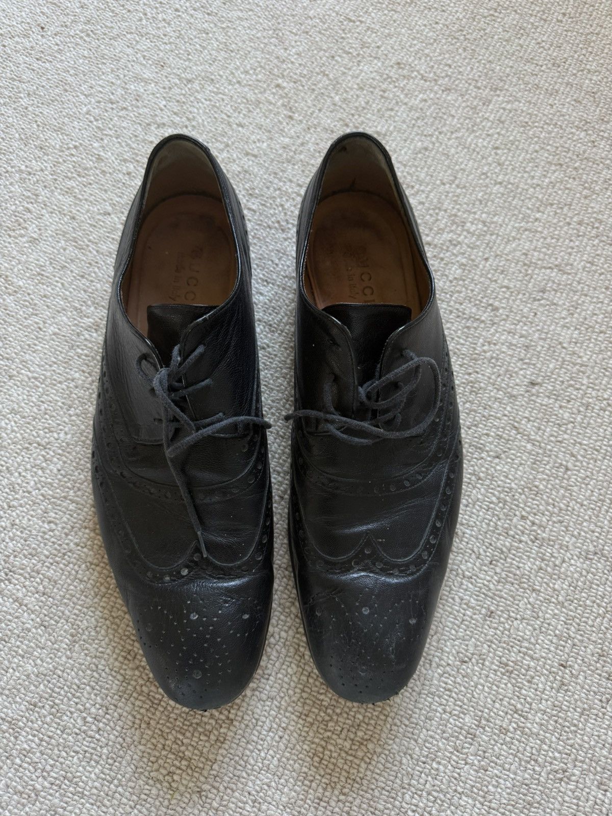 Gucci Gucci brogues shoes black leather logo size 9 Size US 10 / EU 43 - 4 Thumbnail