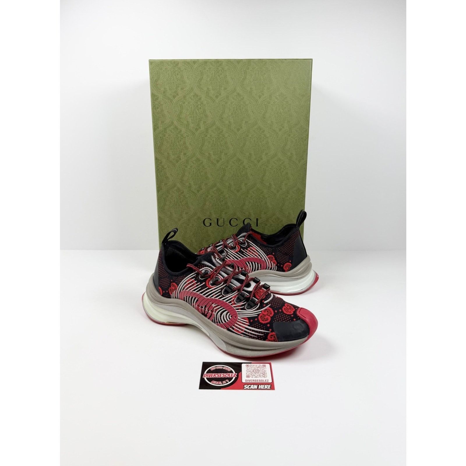 Gucci Size 6.5US - Gucci Run GG Red Sneakers NEW Size US 6.5 / EU 39-40 - 1 Thumbnail