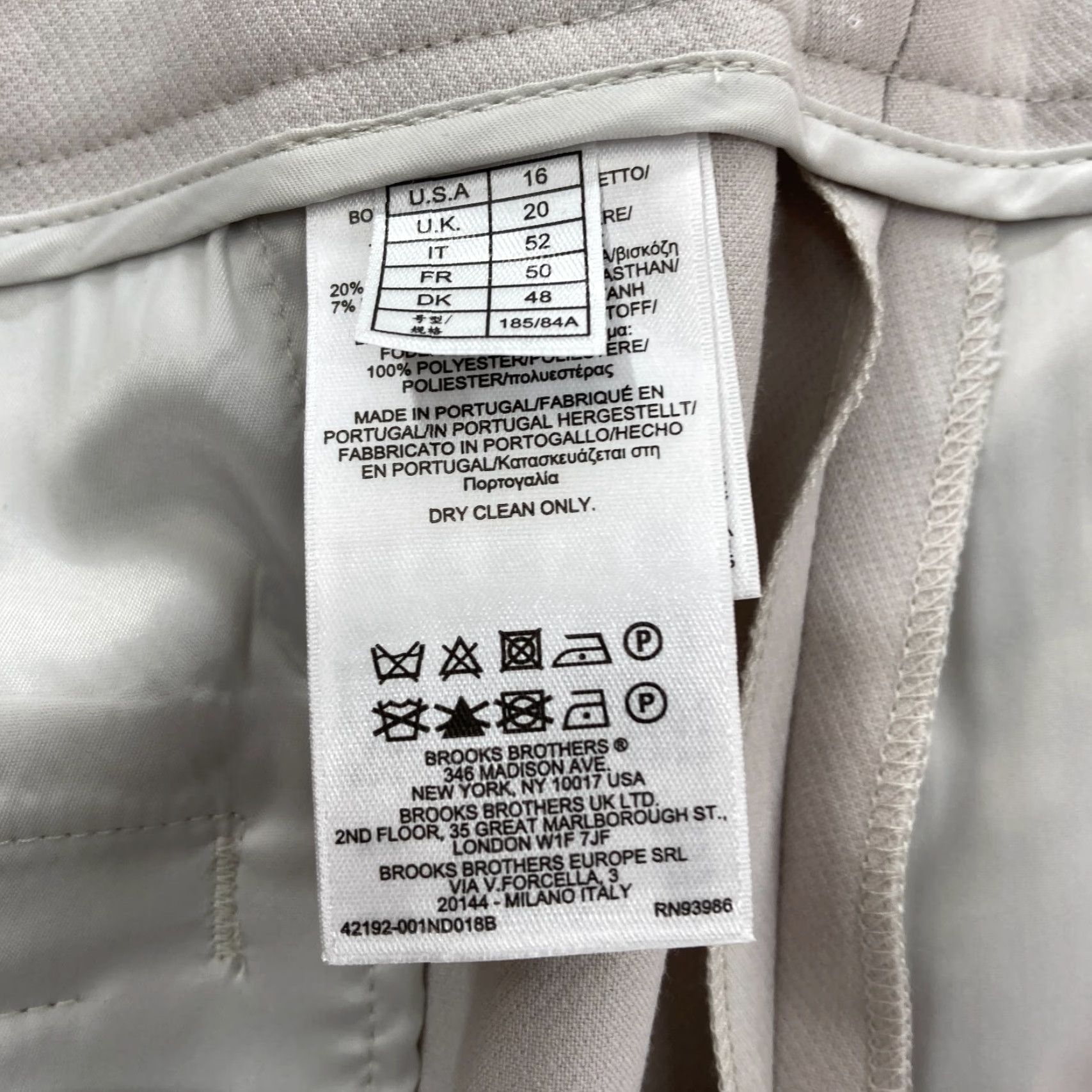 Brooks Brothers Brooks Brothers Dress Pants Women's 16 Gray Bonotto Italian Stretch Fabric Tapered Fit Regular Front Pleated Crew Pockets Size 38" / US 16 / IT 52 - 7 Thumbnail