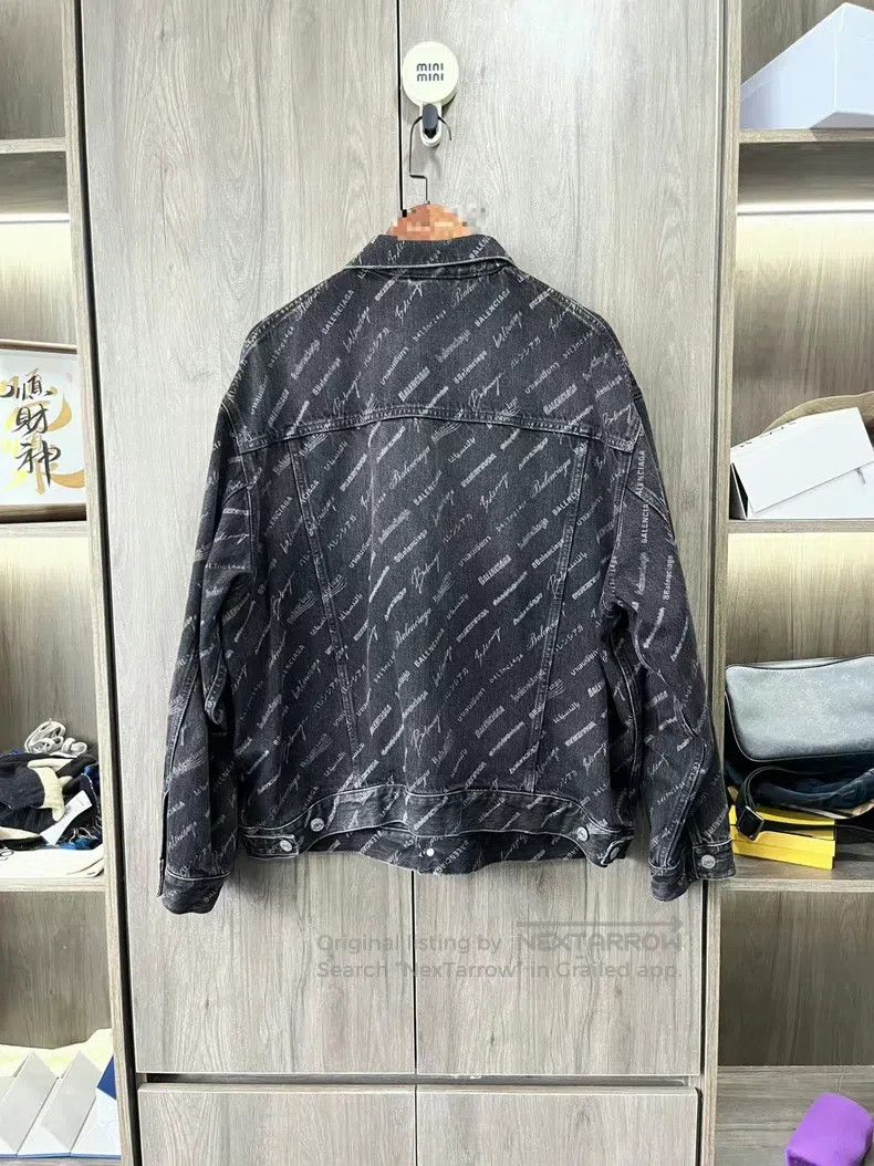 Other Balenciaga Denim Jacket with Full Logo on Bilibili Danmaku Size US S / EU 44-46 / 1 - 6 Thumbnail