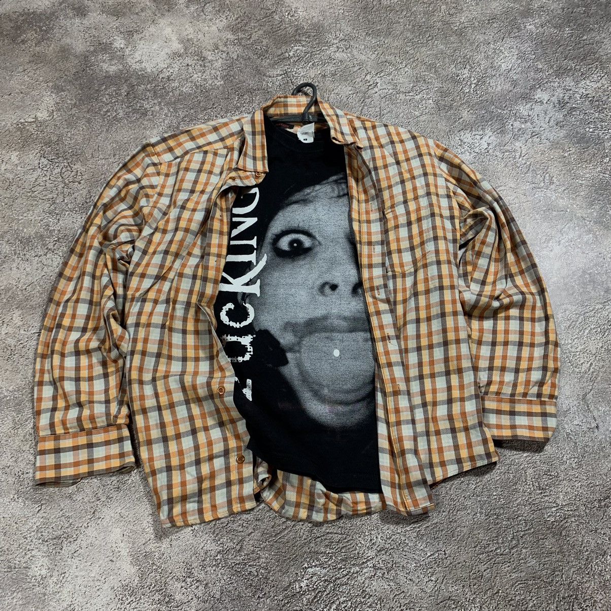 Vintage Vintage 90s Y2K Plaid Graphic Shirt Streetwear Grunge Slim L Size US L / EU 52-54 / 3 - 2 Thumbnail