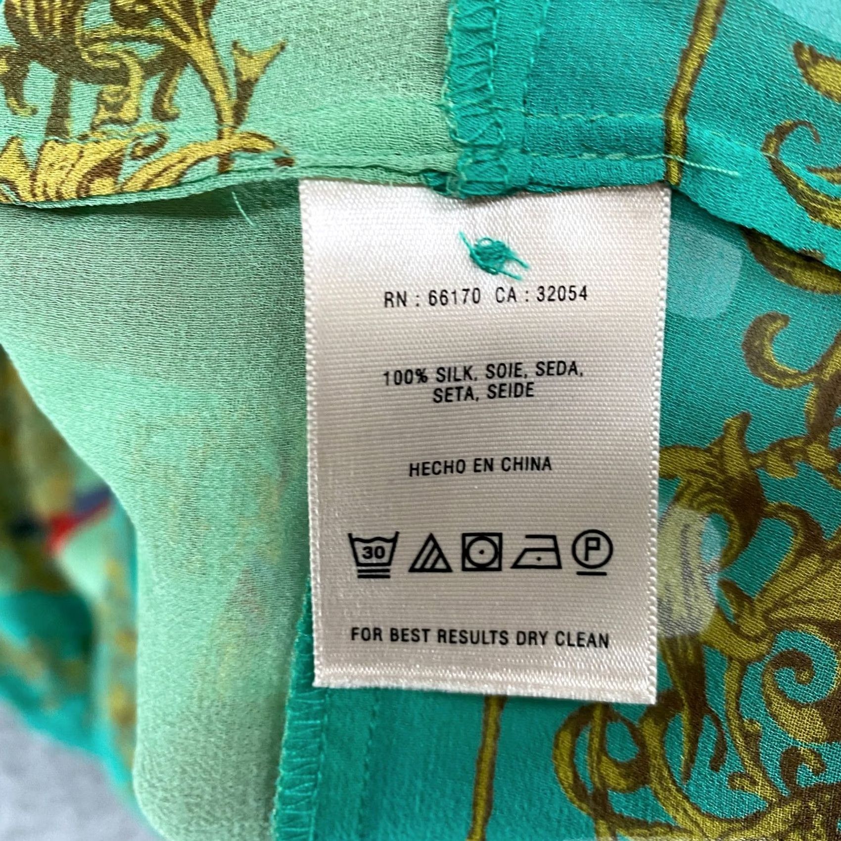 Anthropologie Anthropologie Vanessa Virginia Green 100% Silk Bird Blouse Womens Size 2 Y2K Size XS / US 0-2 / IT 36-38 - 7 Thumbnail