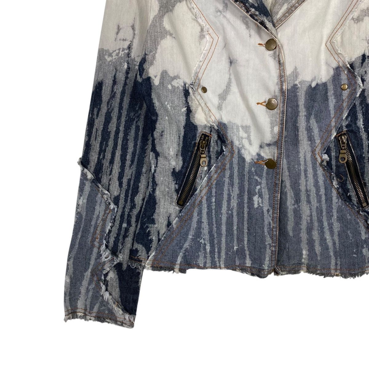 Japanese Brand Vintage Y2K ICHIOKU Fairy Grunge Cropped Denim Jacket Size US L / EU 52-54 / 3 - 3 Thumbnail