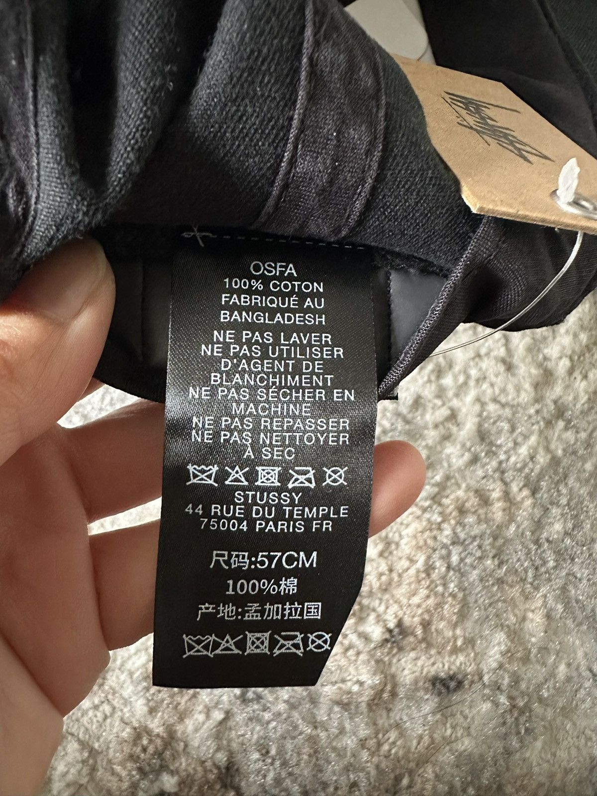 Stussy STUSSY LOW PROFILE ATHLETICS STRAPBACK BLACK CAP (SS25) Size ONE SIZE - 5 Thumbnail