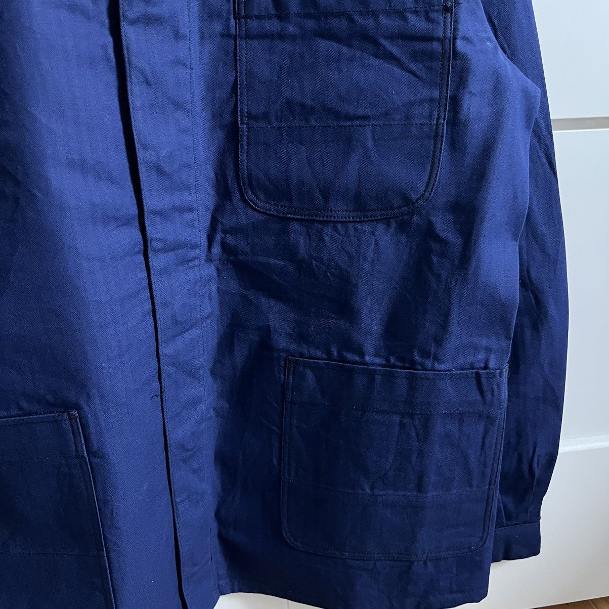 Le Laboureur German herringbone HBT mechanic deadstock works jacket Size US L / EU 52-54 / 3 - 7 Thumbnail