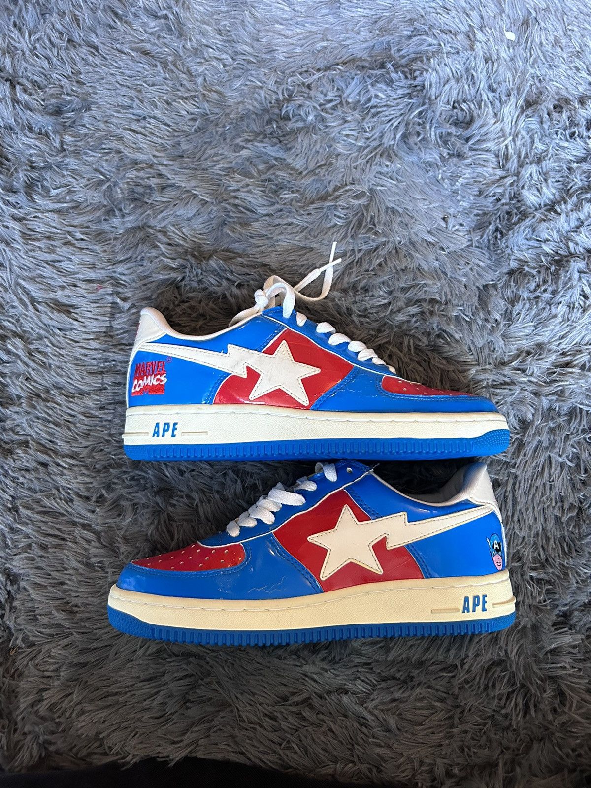 Bape x Marvel Captain America Bapesta