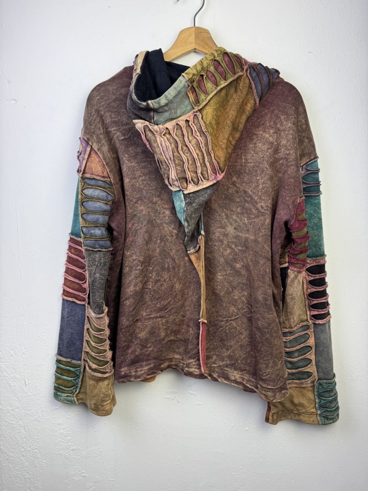 Vintage Rising International Patchwork Hippie Earth Tone Sweater Size M / US 6-8 / IT 42-44 - 5 Thumbnail