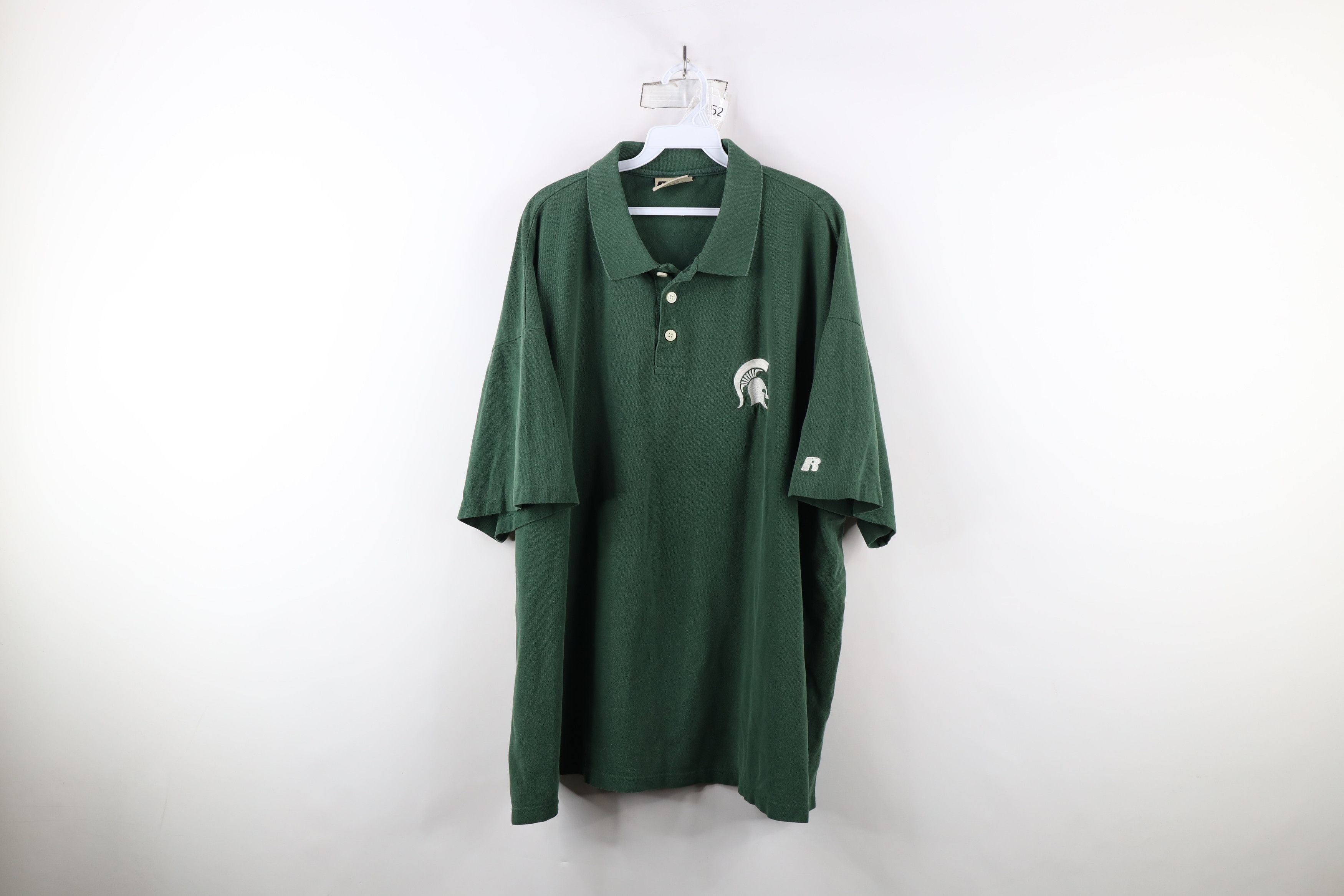 Russell Athletic × Vintage Vintage 90s Russell Athletic Michigan University Polo Shirt Size US XXL / EU 58 / 5 - 1 Thumbnail