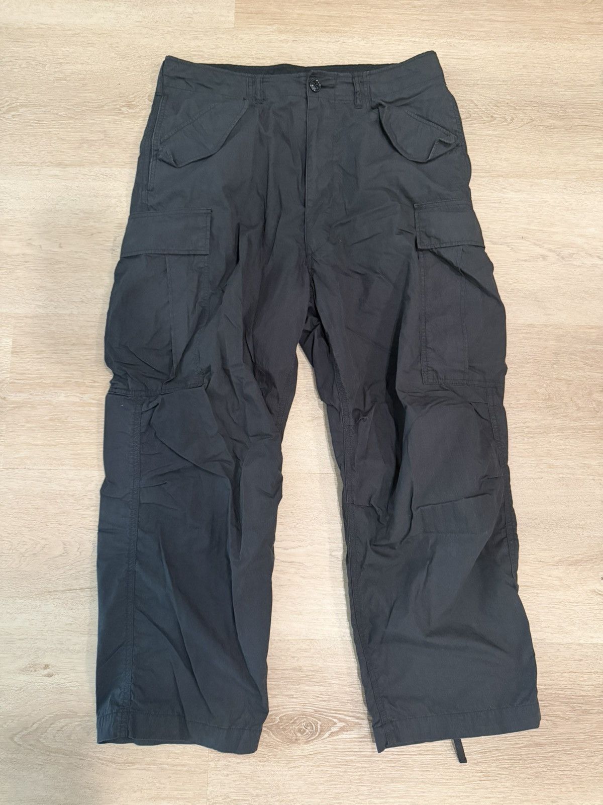 Beams Japan Beams Black Cargo Pants (Medium) Size US 32 / EU 48 - 1 Thumbnail
