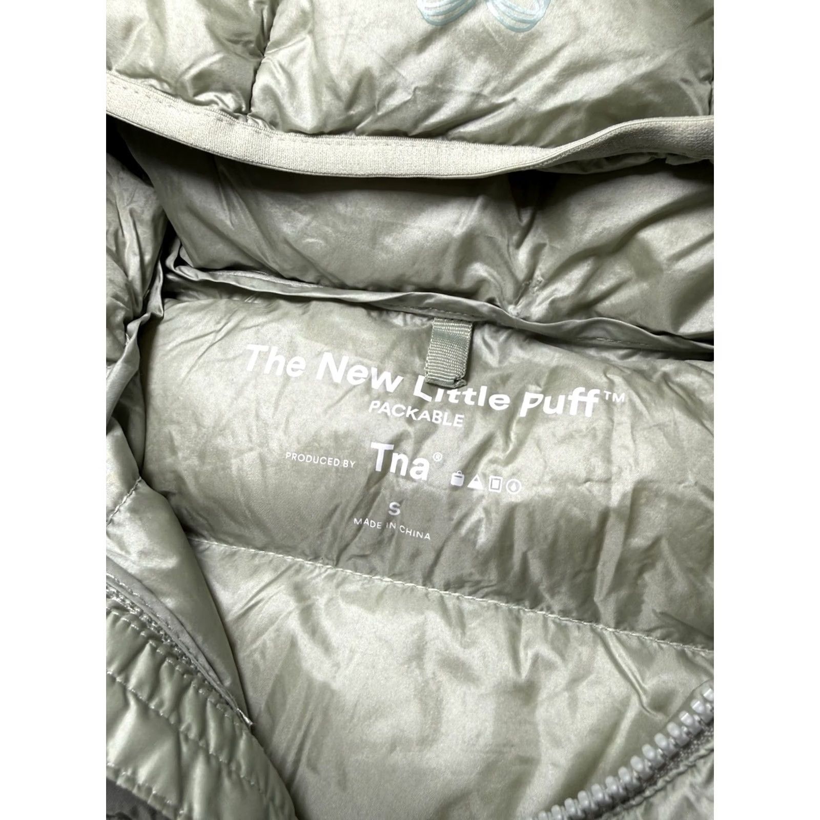TNA Tna Jacket Womens The New Little Puff Hood Zip Up Down Filled S Green Puffer Short Hooded Spring Fall Winter Womens Size S / US 4 / IT 40 - 5 Thumbnail