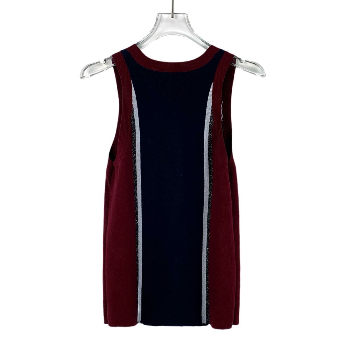 Chanel Chanel Color-Blocked Logo Sequin Wool Sleeveless Knitted Ves Size M / US 6-8 / IT 42-44 - 7 Thumbnail