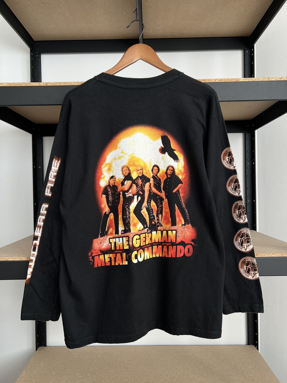 Band Tees Vintage 2001 Primal Fear Nuclear Fire Metal Band Long Sleeve Size US L / EU 52-54 / 3 - 4 Thumbnail