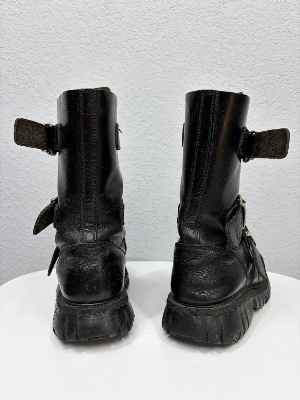 Hedi Slimane Studded Leather Multi Belted Boots Avant-Garde CCP Style Y2K Size US 9.5 / EU 42-43 - 14 Thumbnail