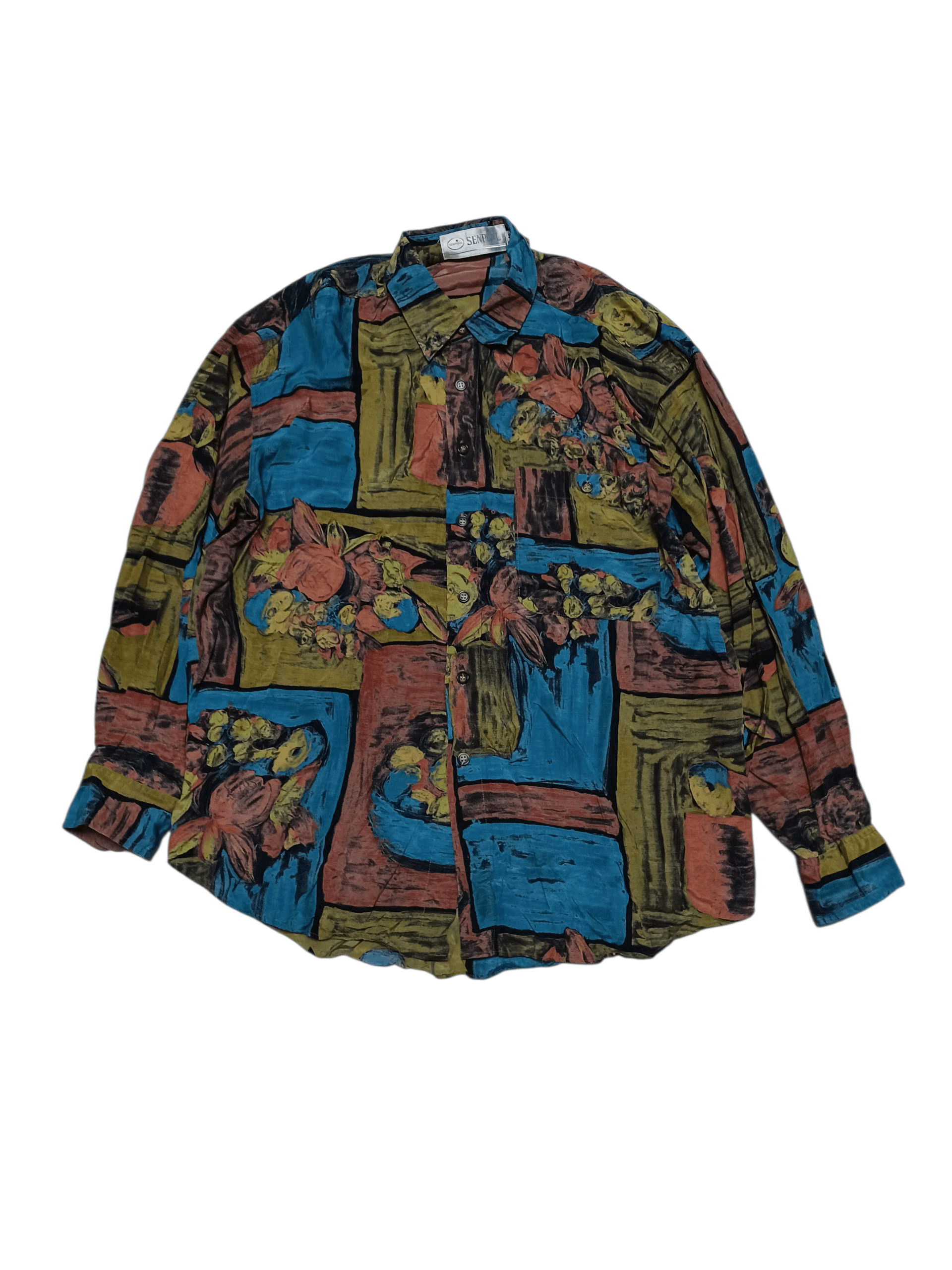 Other VINTAGE SENPOOL 100% VISCOSE ART DESIGNER AVANT GARDE SHIRT Size US M / EU 48-50 / 2 - 1 Thumbnail