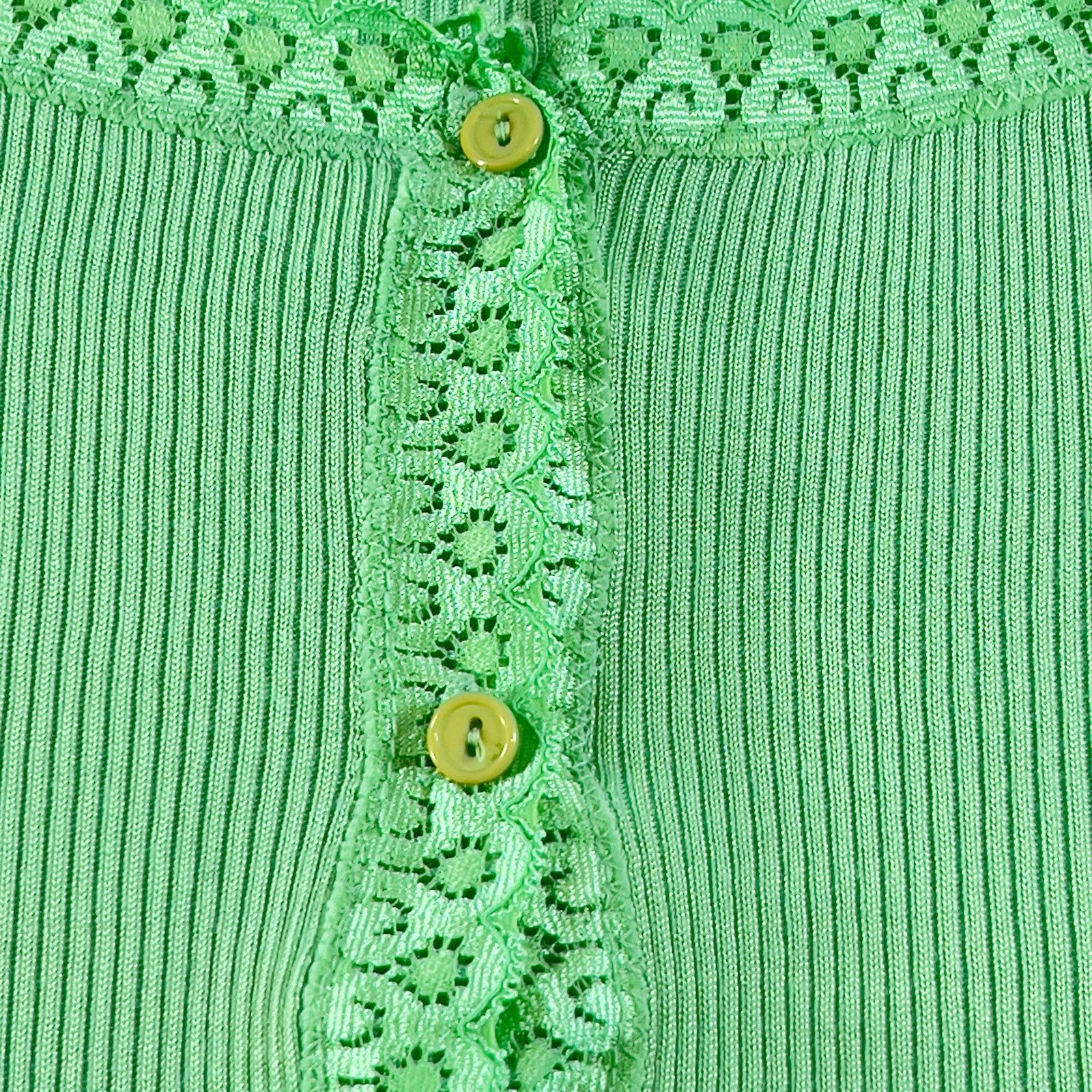 Other Button Up Top Carolyn Taylor Woman's XL Green Lace Trim Size XL / US 12-14 / IT 48-50 - 5 Thumbnail