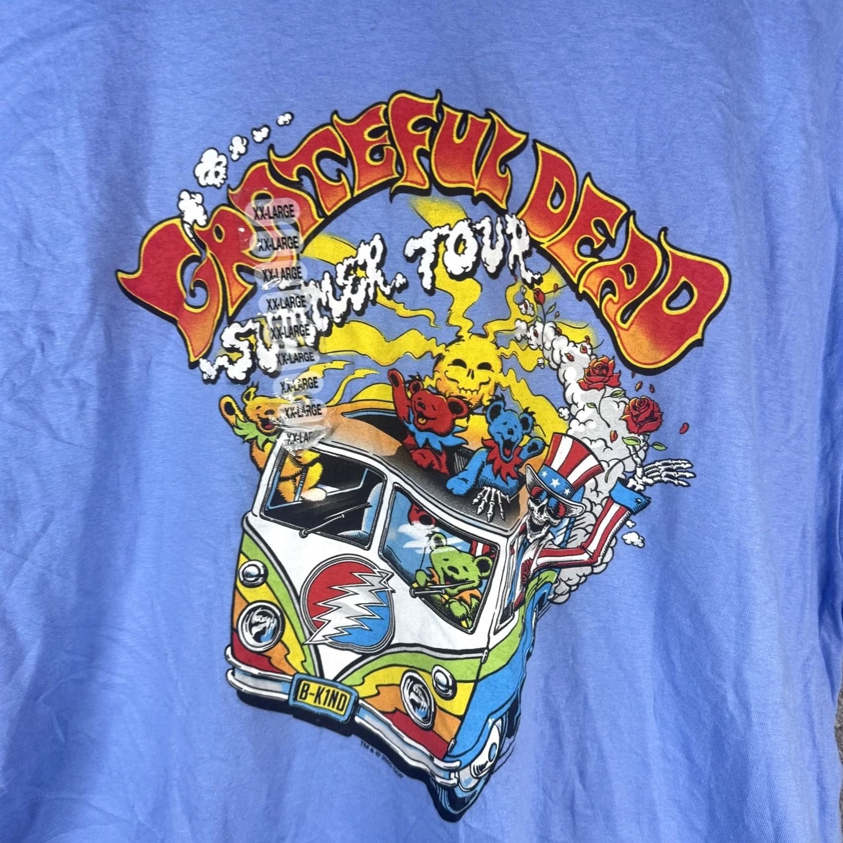 Liquid Blue Liquid Blue Grateful Dead Shirt Mens 2XL Blue Summer Tour Band Music Graphic Tee Size US XXL / EU 58 / 5 - 5 Thumbnail
