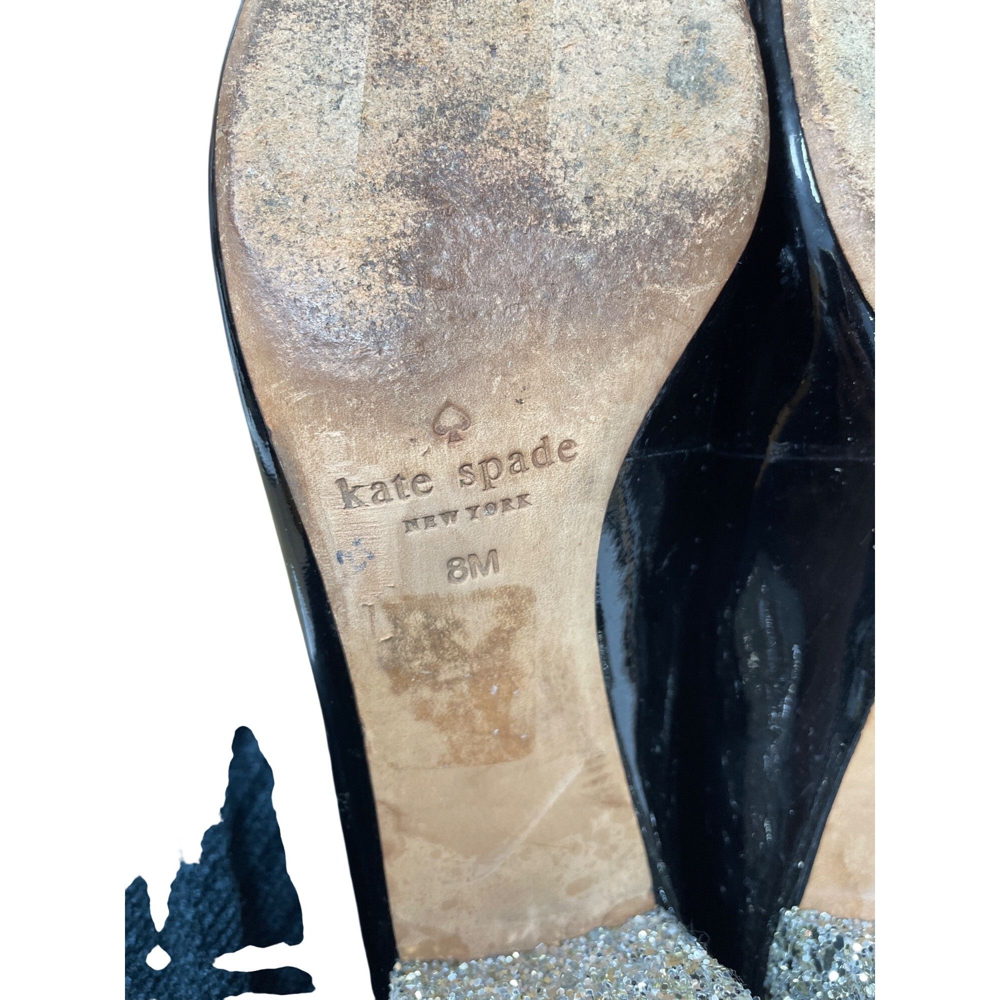 Kate Spade Kate Spade NY Wms Black Patent Leather Mary Jane Heels Glit Size US 8 / IT 38 - 10 Thumbnail