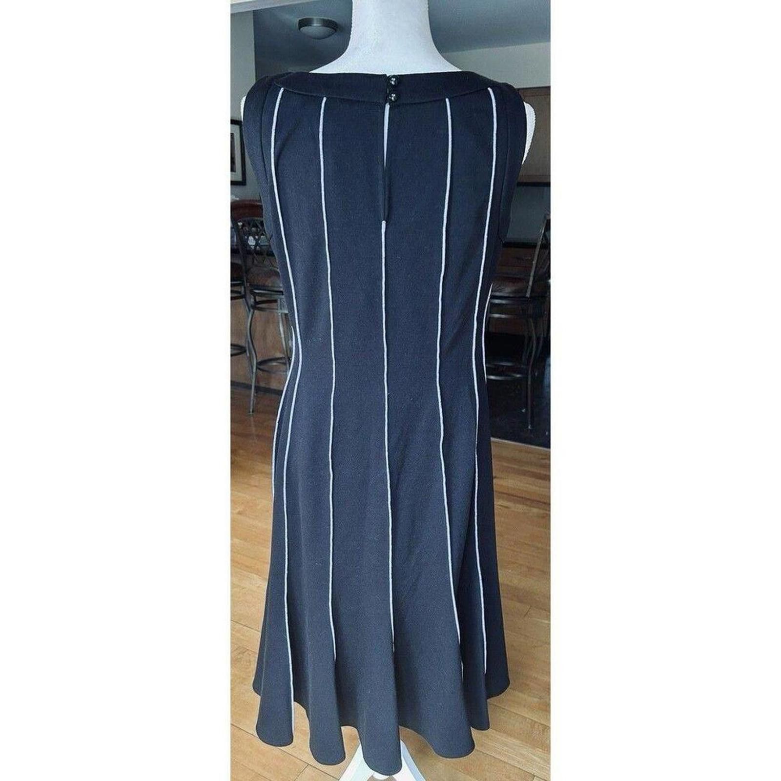 Other The STUDIO I LBD Black Dress w/pin stripes Whimsy Goth Rayon Size M / US 6-8 / IT 42-44 - 3 Thumbnail