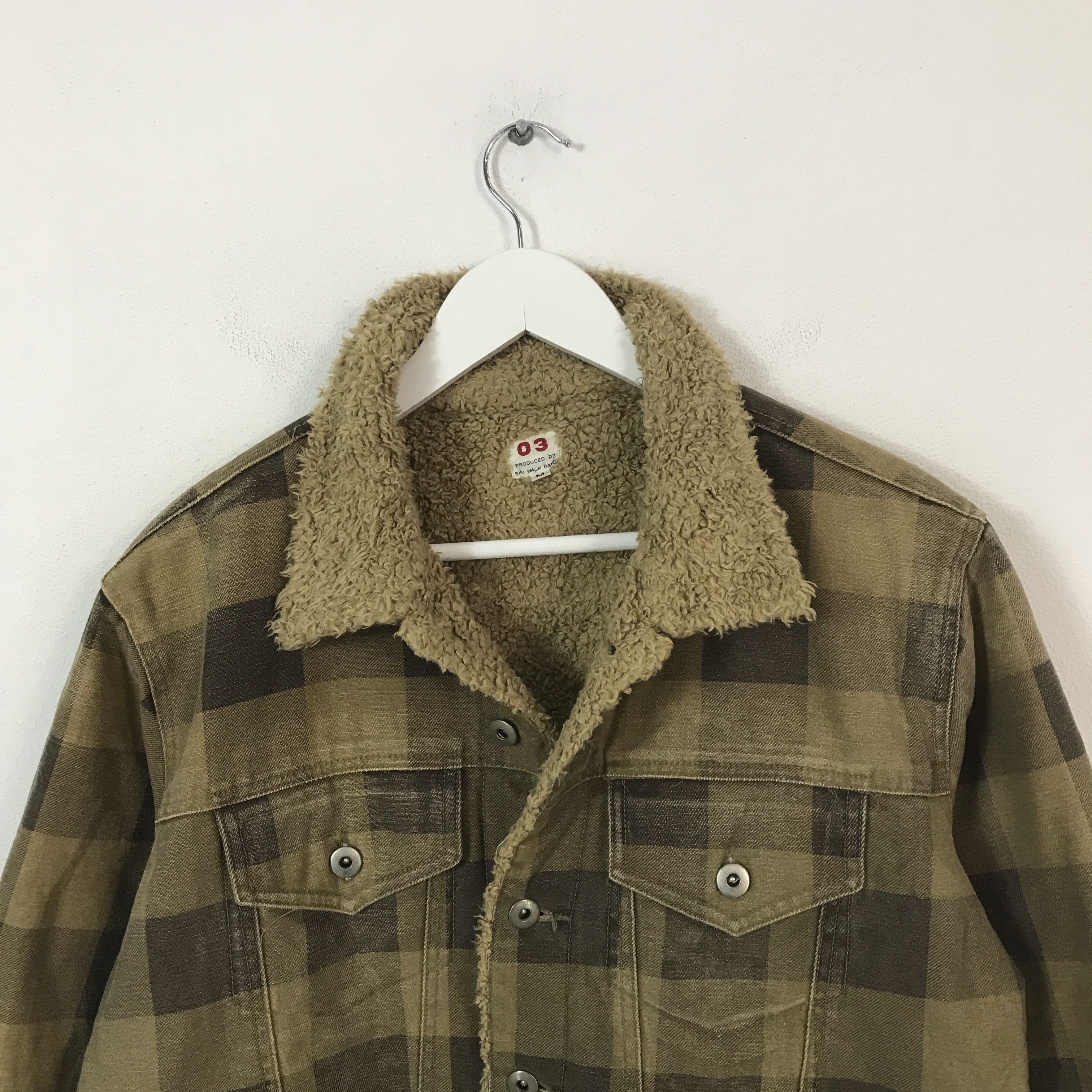 Japanese Brand vintage sky walk ranch Tartan design Button jacket K61B7 Size US M / EU 48-50 / 2 - 2 Thumbnail