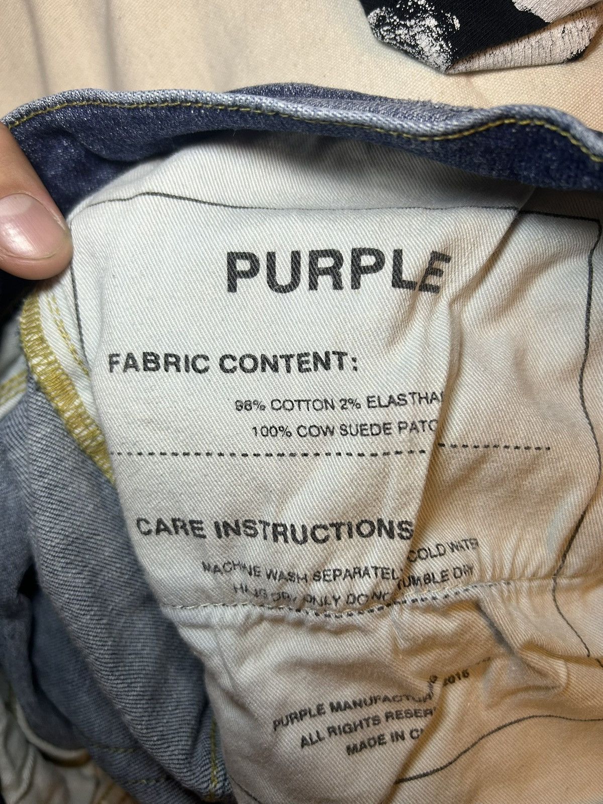 Purple Vintage Purple faded blue jeans Size US 34 / EU 50 - 9 Thumbnail