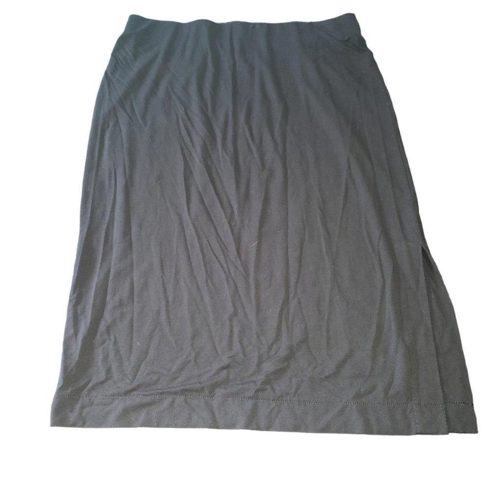 Designer CT1276 J.Jill Black A-line Skirt L Size 36" / US 14 / IT 50 - 1 Thumbnail