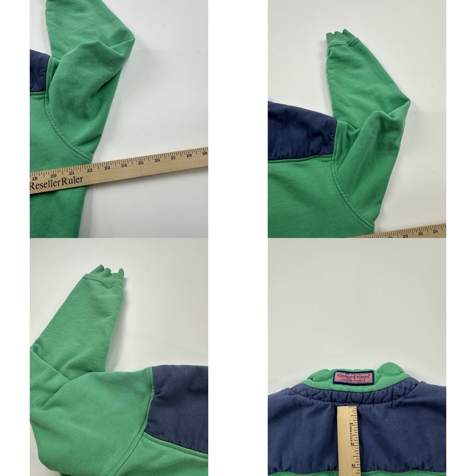 Vineyard Vines Vineyard Vines Sweatshirt Mens XS Green 1/4 Zip Mock Neck USA Embroidered Logo Pullover Fleece Size US XS / EU 42 / 0 - 8 Thumbnail