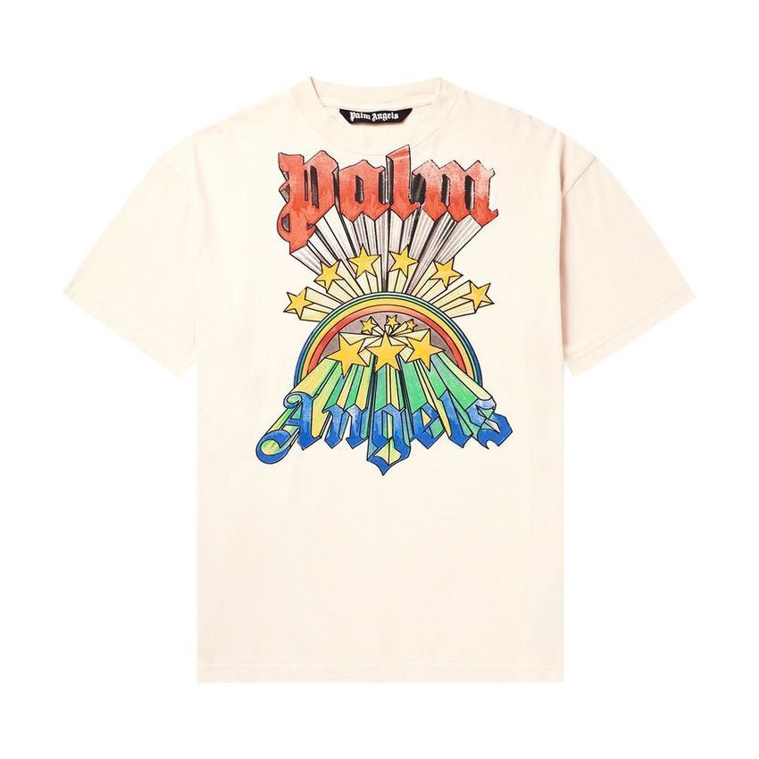 Tシャツ・カットソー PALM ANGELS Men T-shirt White PMAA089S25JER002 0384 Palm Angels PALM ANGELS Men T-Shirts PMAA089S25JER002 0384