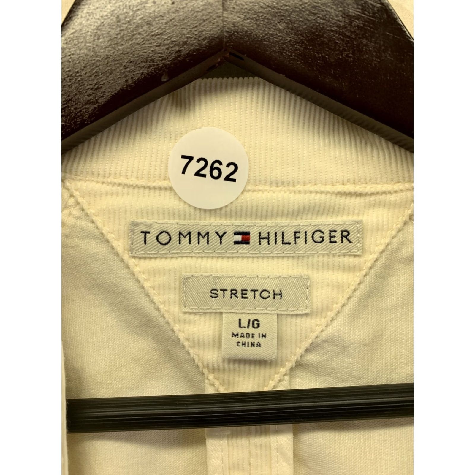Tommy Hilfiger VINTAGE Tommy Hilfiger Stretch Ivory Corduroy Jacket Womens L-7262 Size L / US 10 / IT 46 - 2 Thumbnail