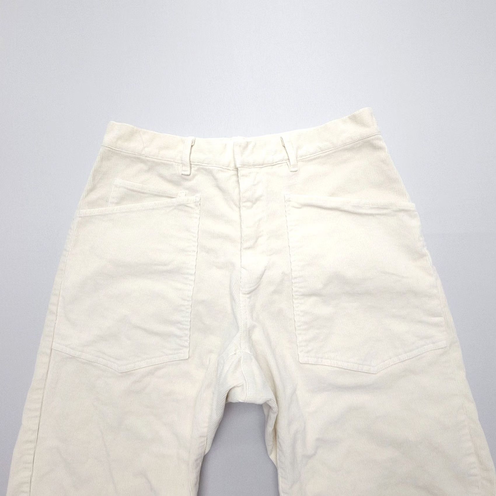 Nili Lotan Nili Lotan Pants Womens 4 Ivory Shon Corduroy Size Bone High Rise Baggy Wide Bow Leg USA Size 27" / US 4 / IT 40 - 4 Thumbnail