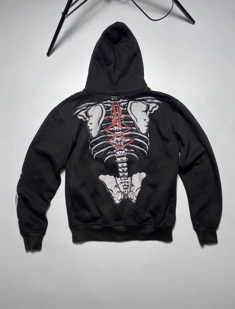 Japanese Brand × Vintage Y2k skull skeleton pile zip up hoodie Ed Hardy Affliction Size US L / EU 52-54 / 3 - 9 Thumbnail