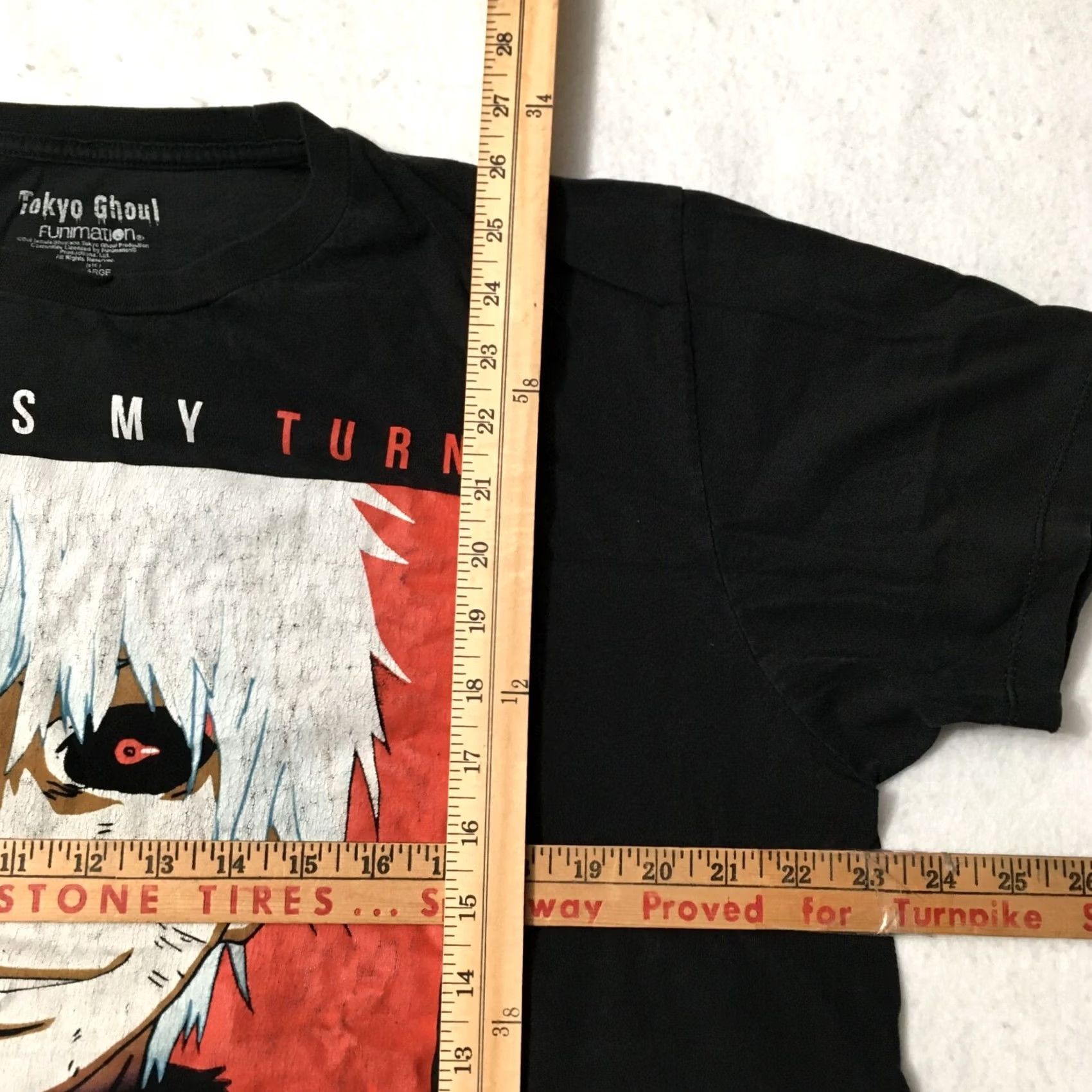 Vintage Tokyo Ghoul MY TURN Shirt XL Graphic Japanese Manga Fantasy Dark Men's Size US XL / EU 56 / 4 - 4 Thumbnail