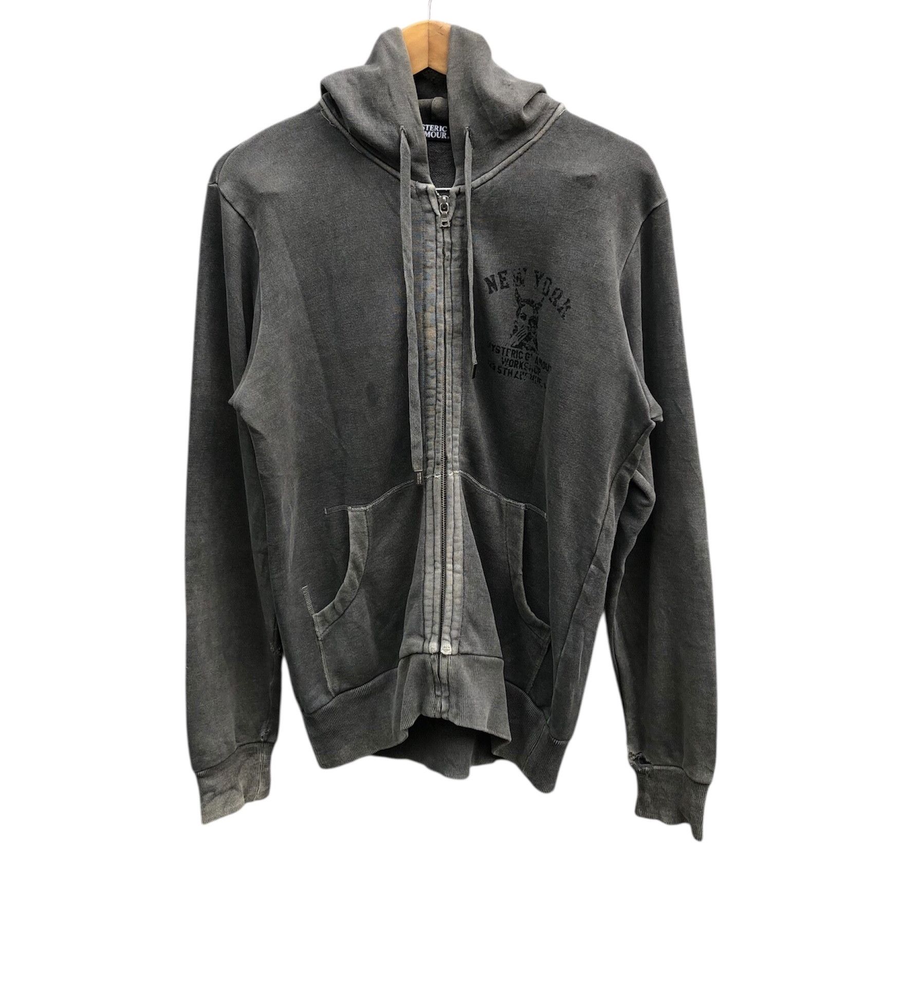 Hysteric Glamour Distressed Sunfaded Hoodie