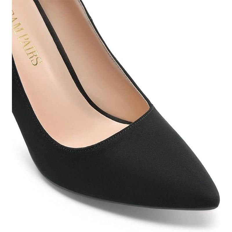 Other Dream Pairs Women's Black Faux Suede 4" Heel Pumps Size 7 Size US 7 / IT 37 - 3 Thumbnail