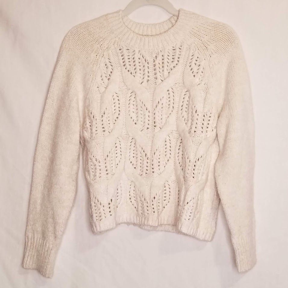 Mango Mango chunky knit sweater cream sz M Size M / US 6-8 / IT 42-44 - 2 Thumbnail