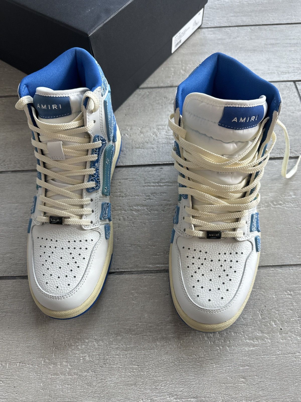 Amiri Amiri Skel-Top Hi Sneaker – Blue/White Size US 7 / EU 40 - 6 Thumbnail